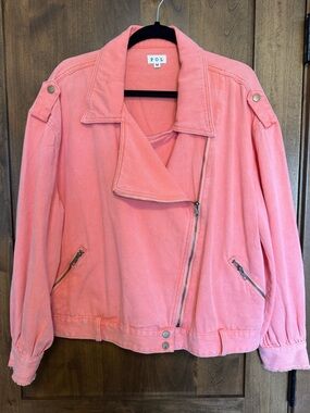 POL coral denim jacket NWOT size M
